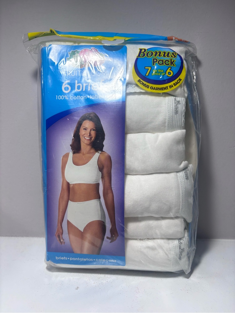 Fruit of the Loom 2006 Classic Cotton Women's Briefs - White (7-Pack Bonus)
